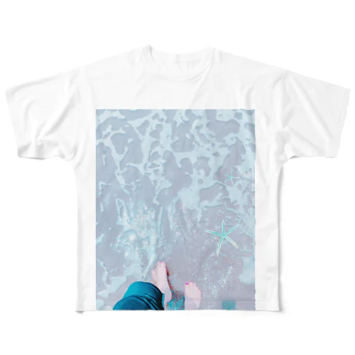 うみが🌊好きぃい フルグラフィックTシャツ