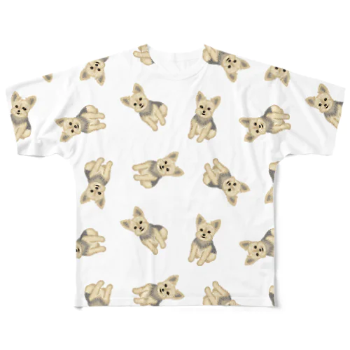 ヨークシャーテリアいっぱい・大 All-Over Print T-Shirt