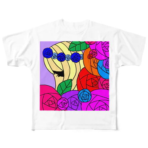 カラフルhappy☆ All-Over Print T-Shirt