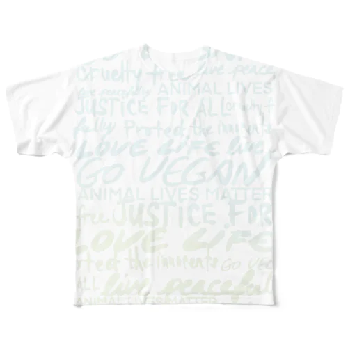 Love life, go vegan All-Over Print T-Shirt