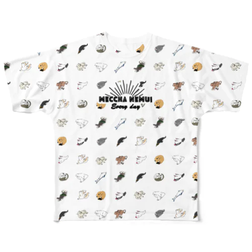 MECCHA NEMUI ALL STAR All-Over Print T-Shirt