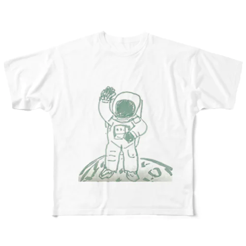 宇宙飛行士 フルグラフィックTシャツ