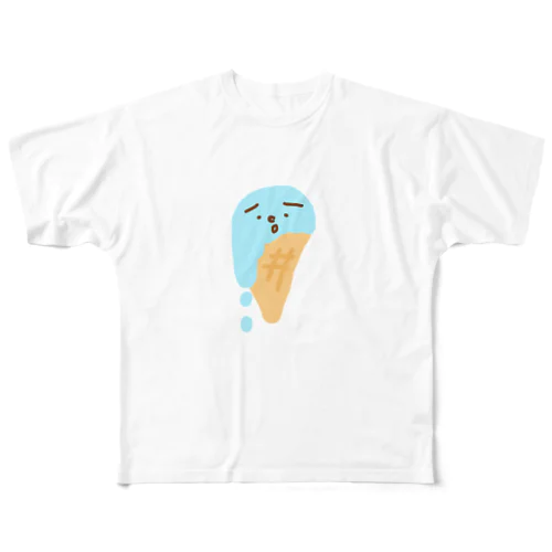 チョコミントくんと暑い夏。 フルグラフィックTシャツ