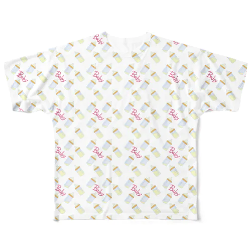 哺乳瓶(ホワイト) All-Over Print T-Shirt