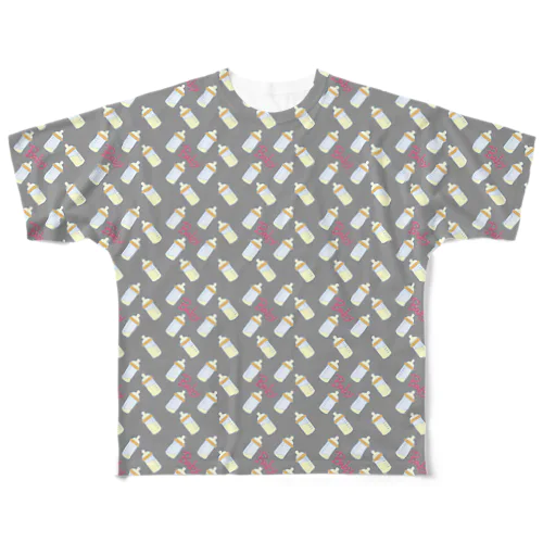 哺乳瓶(グレー) All-Over Print T-Shirt