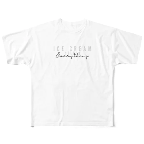 Ice Cream Solves Everything フルグラフィックTシャツ