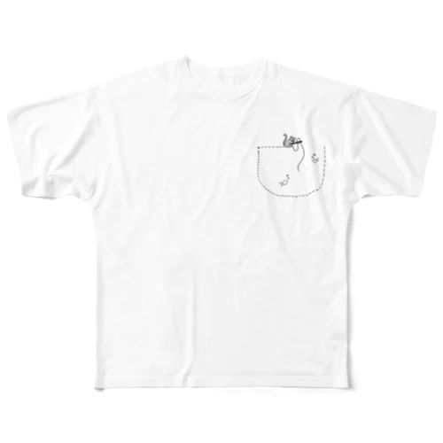 cat-fishing フルグラフィックTシャツ