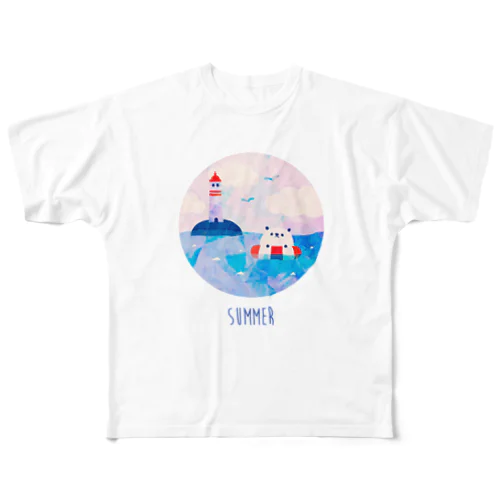 夏のパンダ All-Over Print T-Shirt