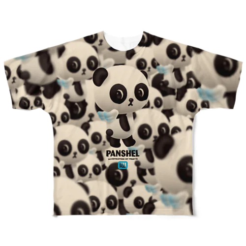 PANSHEL(パンシェル) All-Over Print T-Shirt