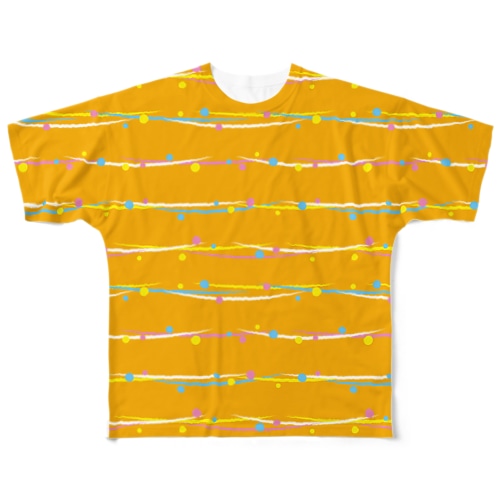 ヨーヨー水風船っぽい模様 オレンジ All-Over Print T-Shirt
