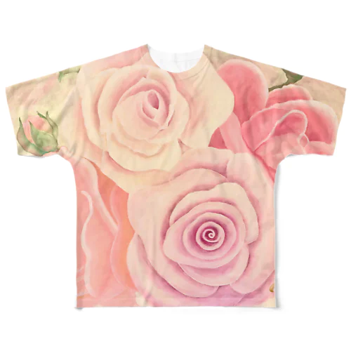 4roses フルグラフィックTシャツ