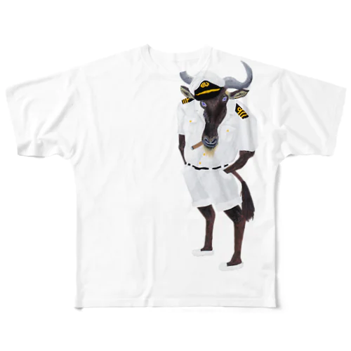 ヌー船長　Captain gnu フルグラフィックTシャツ