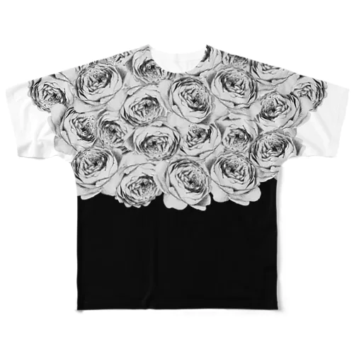 BLOOMS_Rose packed フルグラフィックTシャツ