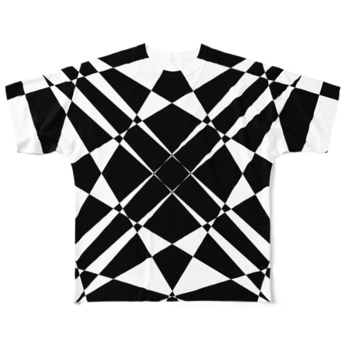 模様（白黒） All-Over Print T-Shirt