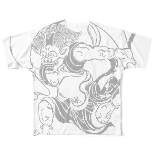 風神雷神図屏風 フルグラフィックTシャツ