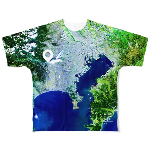 神奈川県 相模原市 Tシャツ 両面 All-Over Print T-Shirt