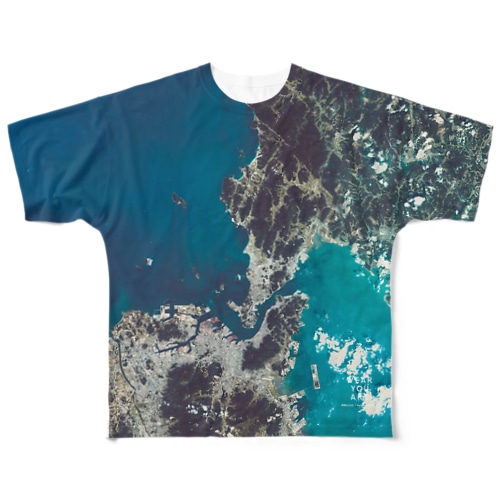 山口県 下関市 Tシャツ 両面 All-Over Print T-Shirt