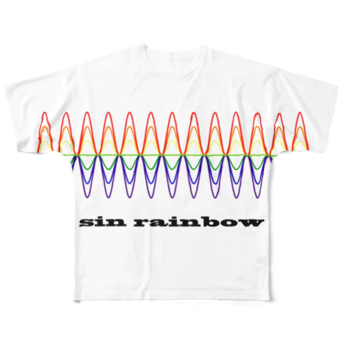 sin rainbow フルグラフィックTシャツ