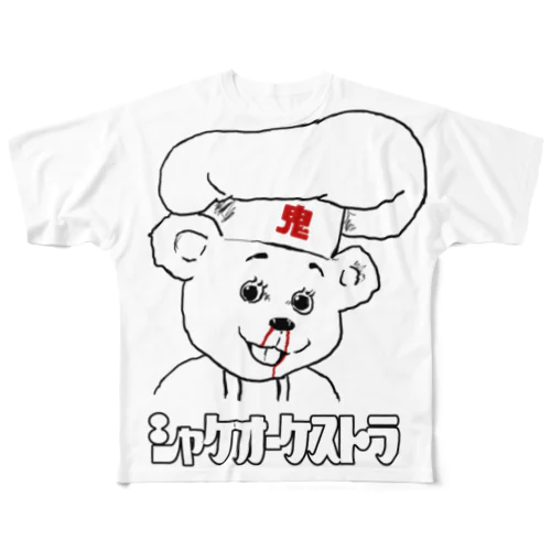 鼻血T３ フルグラフィックTシャツ