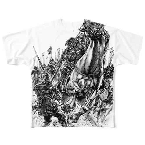 劇画騎馬武者 All-Over Print T-Shirt