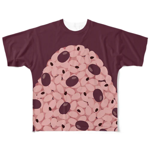 特大おにぎりT お赤飯 All-Over Print T-Shirt