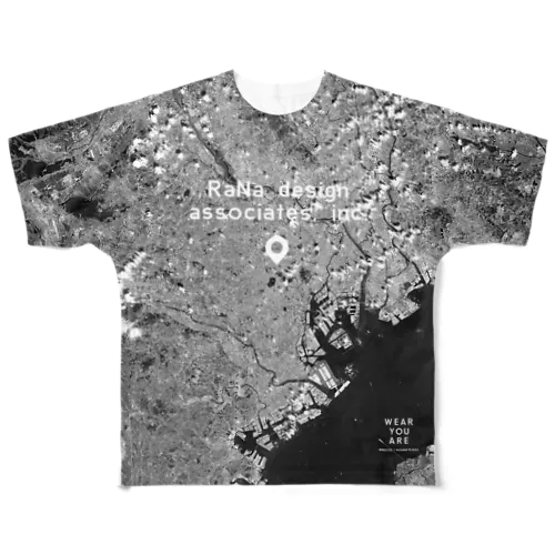 東京都 渋谷区 All-Over Print T-Shirt