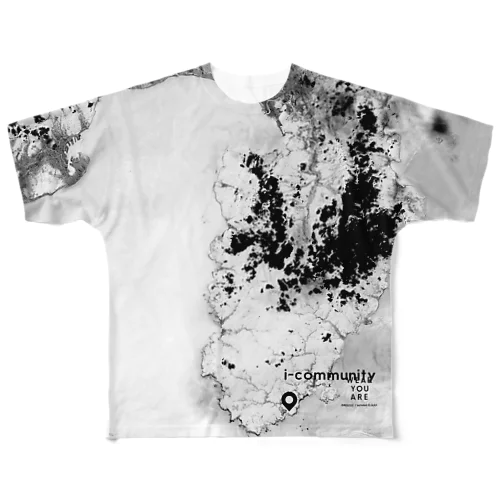 静岡県 賀茂郡 All-Over Print T-Shirt