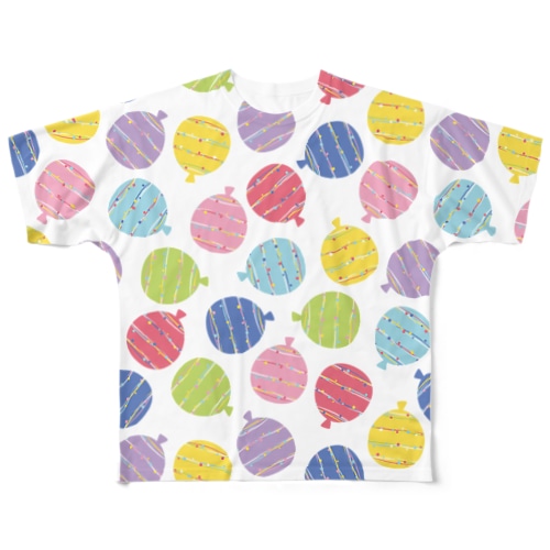 水風船の柄Tシャツ パステル All-Over Print T-Shirt