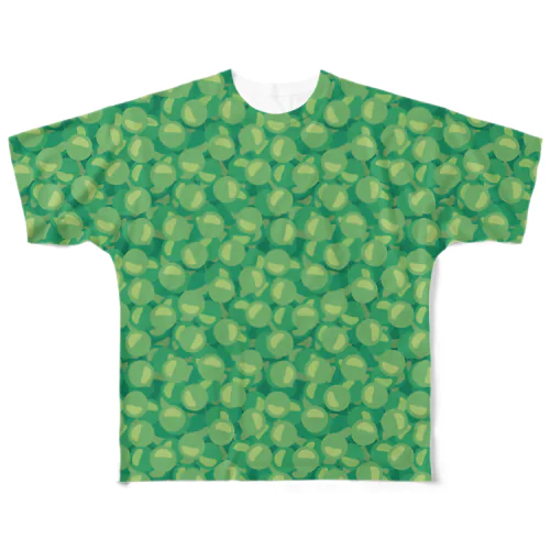 グリーンピースTシャツ ぎっしり All-Over Print T-Shirt