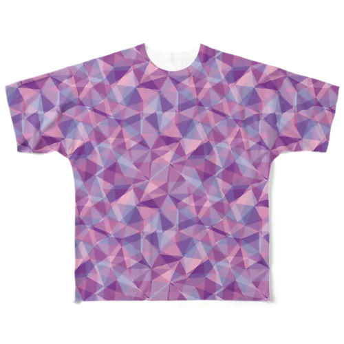 重なるガラスのTシャツ アメシスト All-Over Print T-Shirt