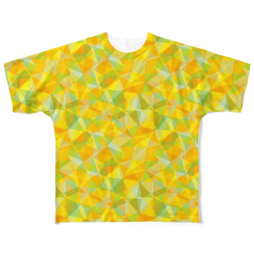 重なるガラスのTシャツ スフェーン フルグラフィックTシャツ