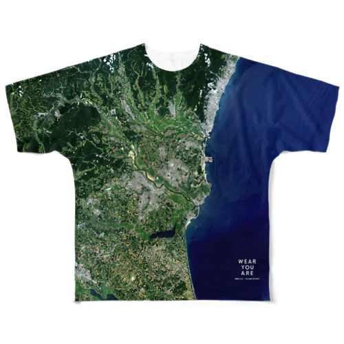 茨城県 ひたちなか市 All-Over Print T-Shirt