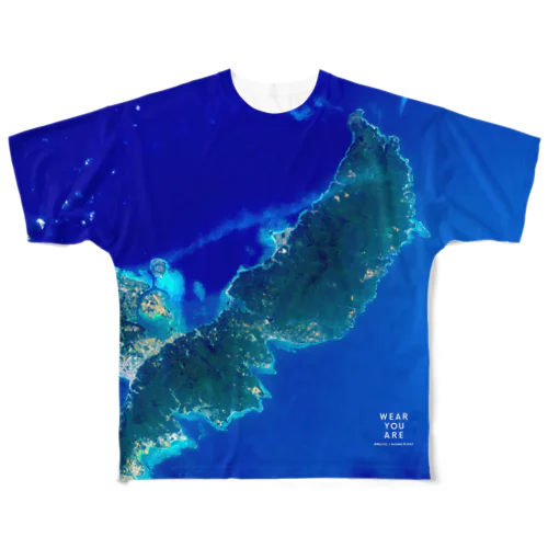 沖縄県 国頭郡 フルグラフィックTシャツ