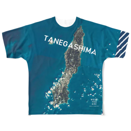 鹿児島県 熊毛郡 フルグラフィックTシャツ