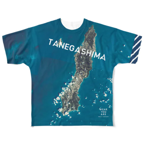 鹿児島県 熊毛郡 フルグラフィックTシャツ