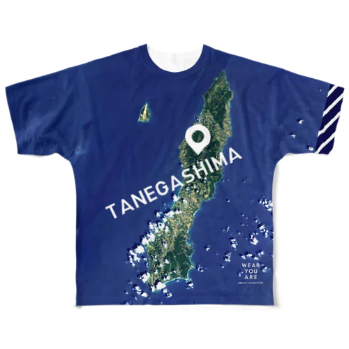 鹿児島県 熊毛郡 フルグラフィックTシャツ