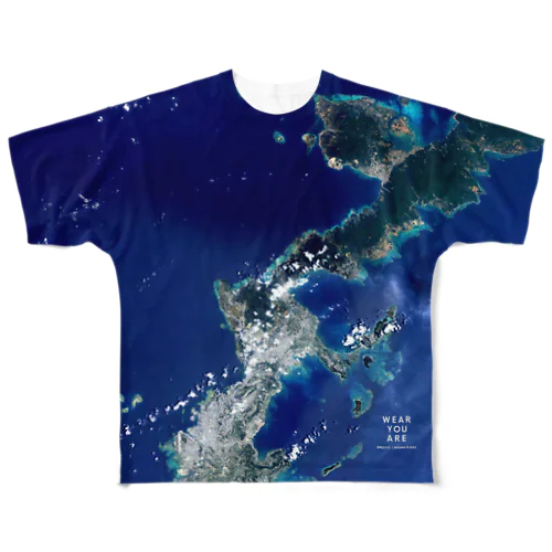 沖縄県 国頭郡 フルグラフィックTシャツ