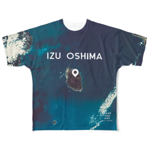 東京都 大島町 フルグラフィックTシャツ
