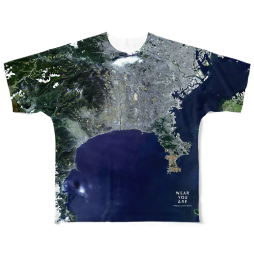 神奈川県 茅ヶ崎市 All-Over Print T-Shirt