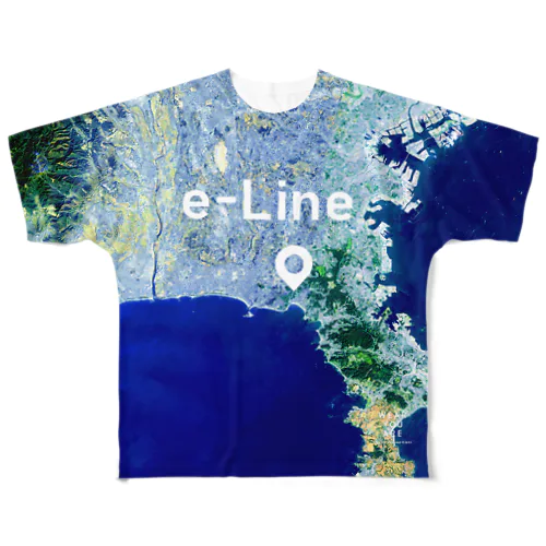 神奈川県 鎌倉市 All-Over Print T-Shirt