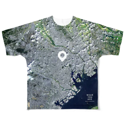 東京都 新宿区 All-Over Print T-Shirt