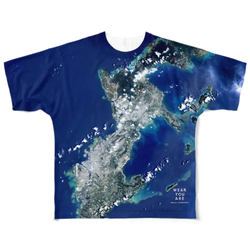 沖縄県 国頭郡 フルグラフィックTシャツ