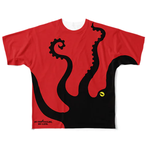 NO TENTACLE, NO LIFE. All-Over Print T-Shirt