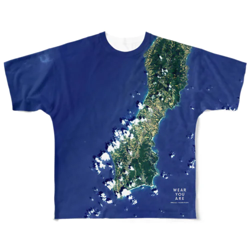 鹿児島県 熊毛郡 フルグラフィックTシャツ