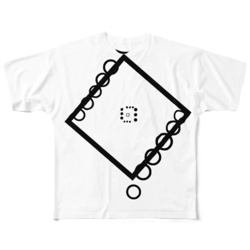 抽象boy「haNging ouT」 フルグラフィックTシャツ