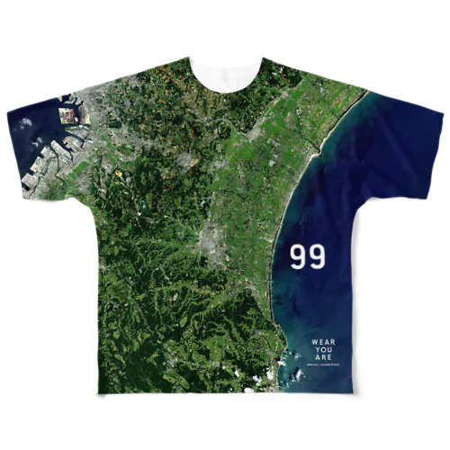 千葉県 茂原市 Tシャツ 両面 All-Over Print T-Shirt