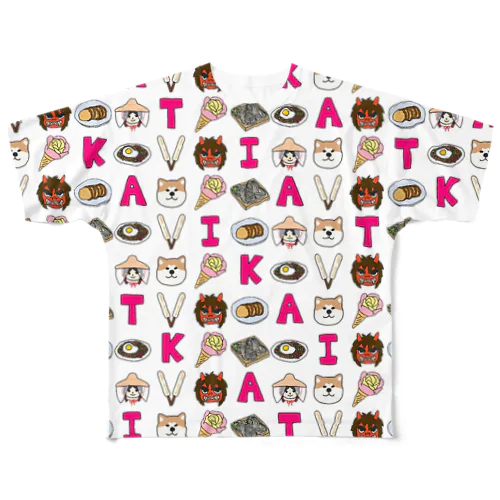 I♡AKITA フルグラフィックTシャツ