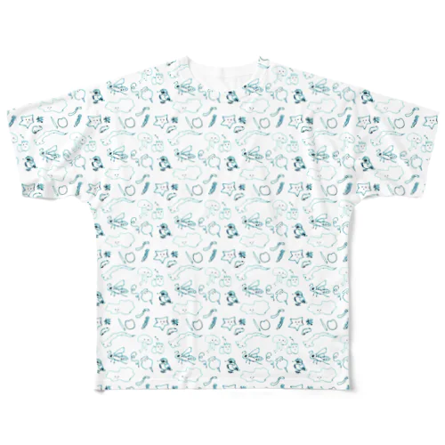 uzom･uzo All-Over Print T-Shirt