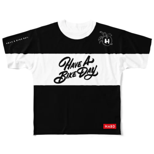 HABDmoto(Black) フルグラフィックTシャツ