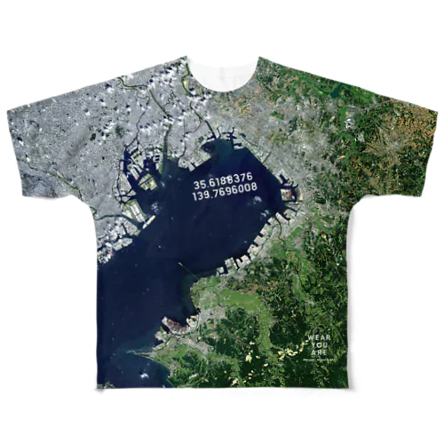 千葉県 袖ケ浦市 All-Over Print T-Shirt